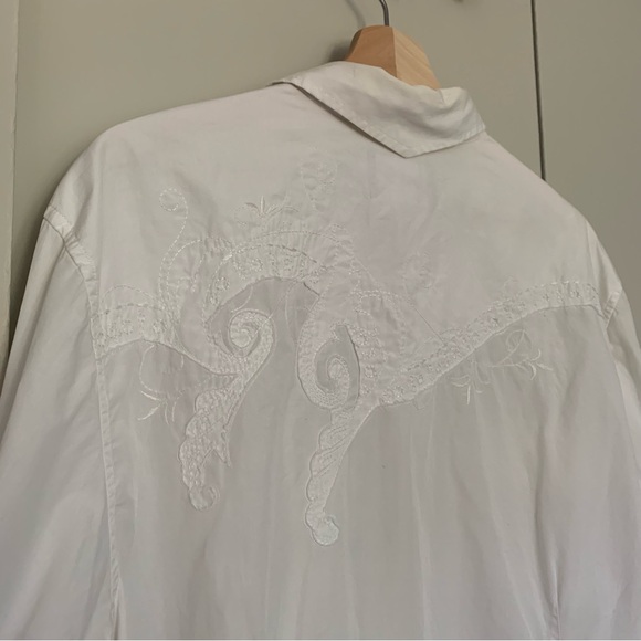 Howe "Creative Workforce" Vintage Lightweight White Button-Up Shirt Unisex Sz XL - Picture 5 of 14